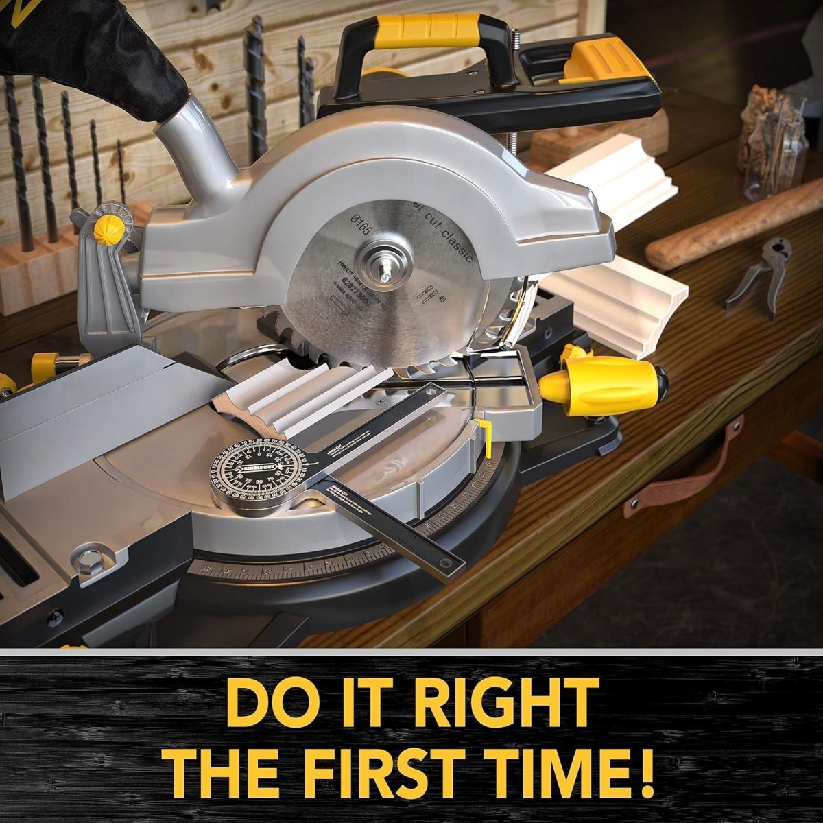 BowLift | CORNERWISE – Laser Engraved Miter Saw Corner Measuring Tool for Accurate Cuts