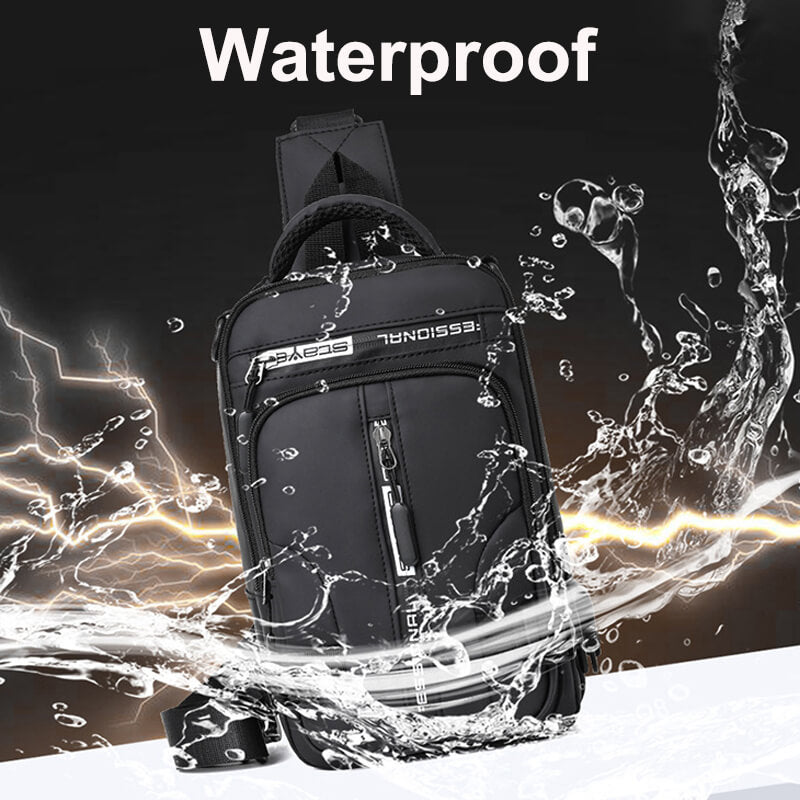 BowLift | Waterproof Oxford Crossbody Bag, Anti-Theft Sling Bag, USB Charging & Multi-Pocket Design