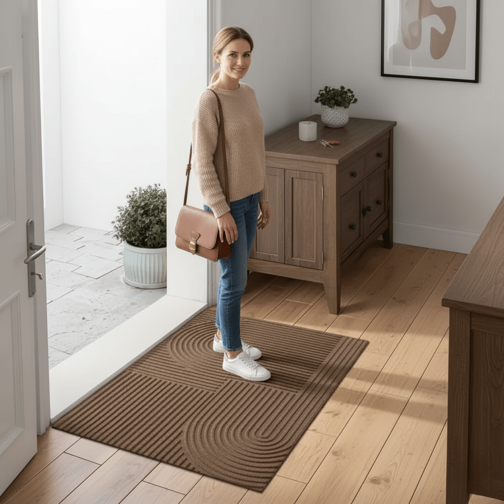 BowLift | CURVIMAT – Absorbent Curved-Line Mat for Modern Entryways