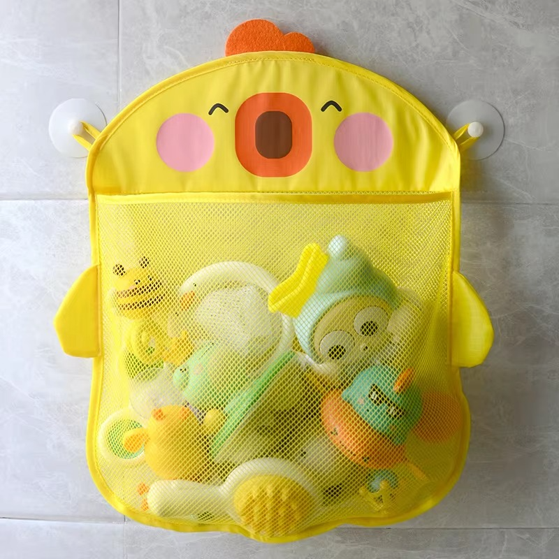 BowLift | Cartoon Duck Baby Bath Toy Mesh Storage Bag with Suction Cups