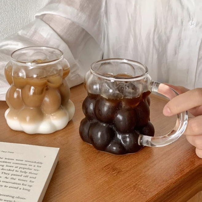 BowLift | Sleek Glass Irregular Bubble Mug