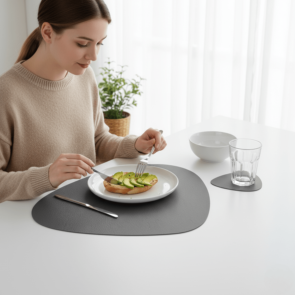 BowLift | Elegant placemat and coaster set, heat-resistant and easy to care for