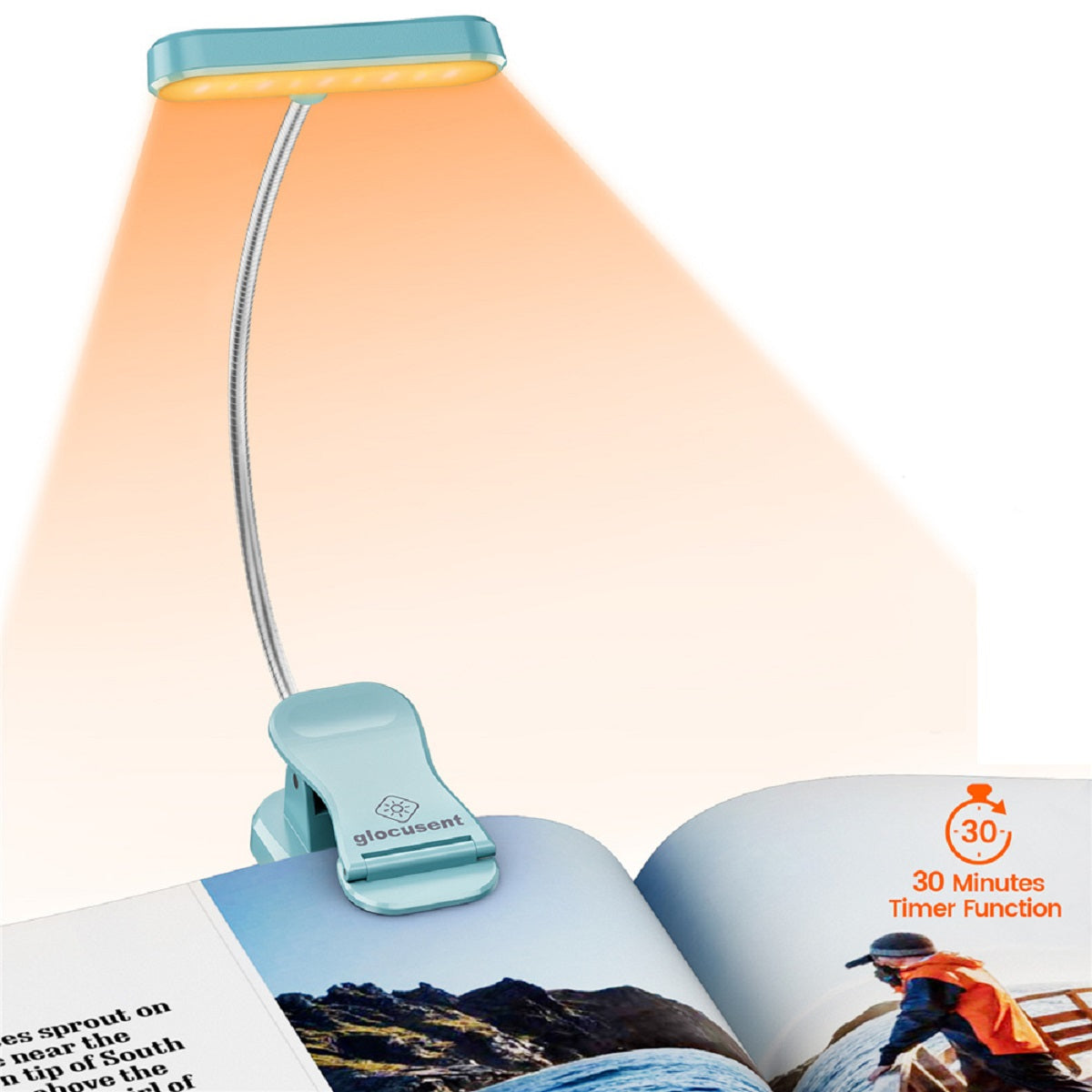 BowLift | Eye Caring Rechargeable Book Lamp | 3 Color Temperatures, 5 Brightness Levels & Ideal for Nighttime Reading Without Disturbing Others