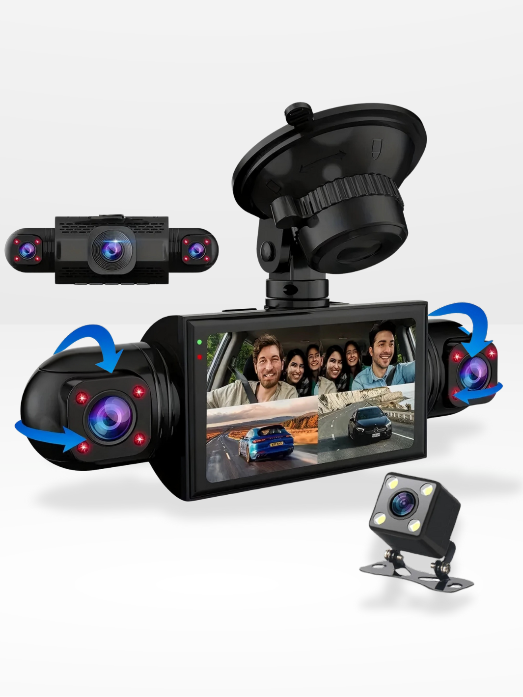 BowLift | 360° Car Dashcam | DashGard Pro CX360 | Full HD Driving Recorder with Night Vision & Parking Monitor