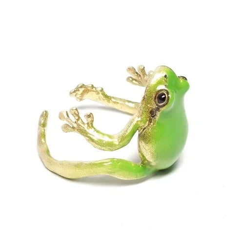 BowLift | FrogGlam - Elegant Tree Frog Ring & Earrings