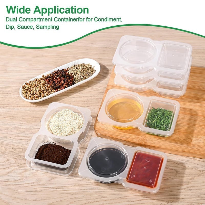 BowLift | Double Compartment Snack Containers with Lids