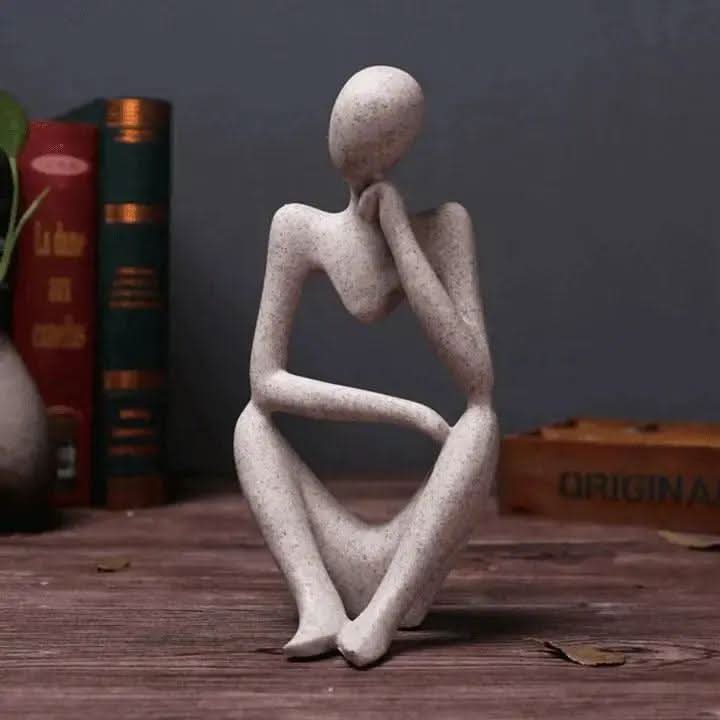 BowLift | Abstract Thinker Resin Sculpture – Home Decor