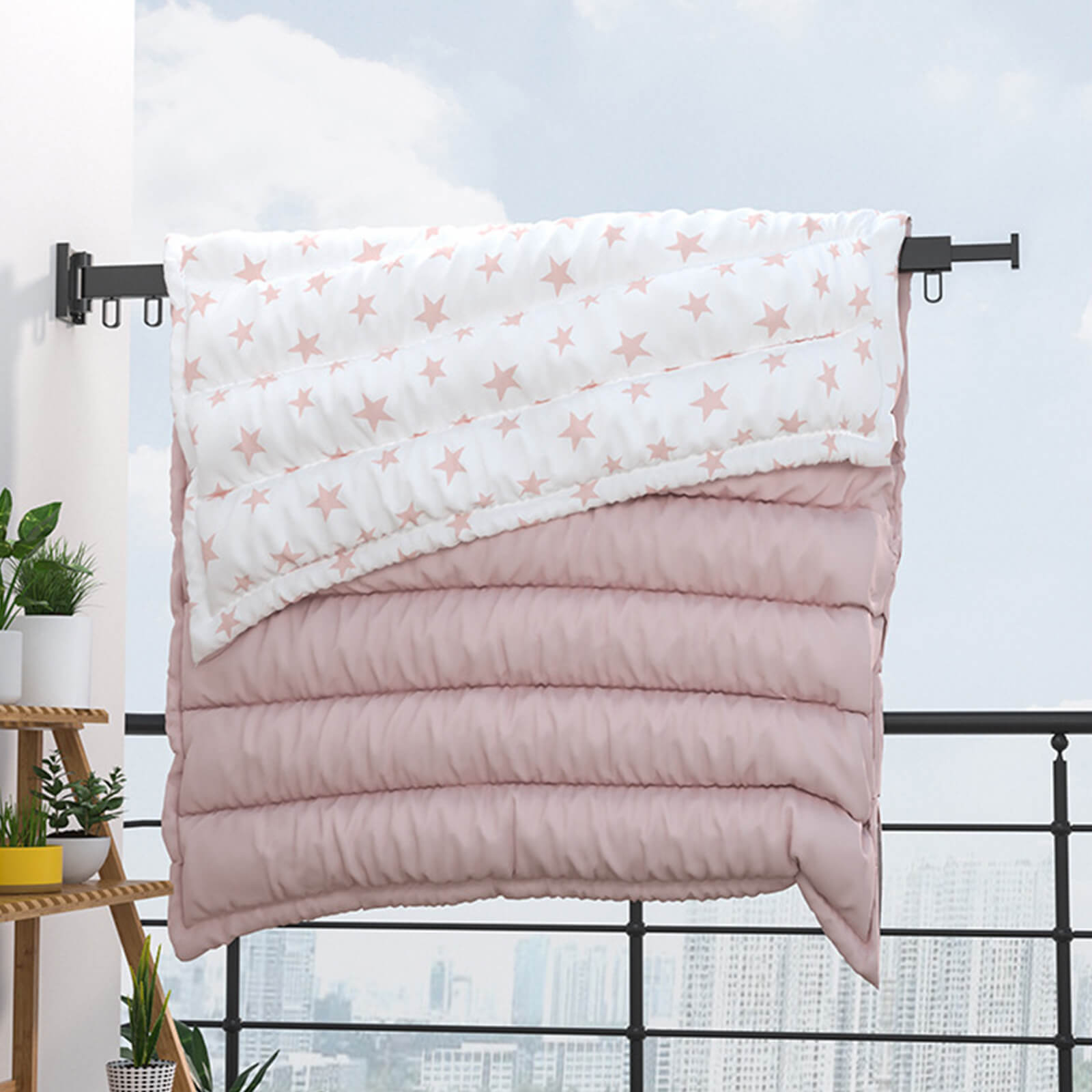 BowLift | Clothes Drying Rack | Foldable Space-Saving Design | Indoor & Outdoor Use