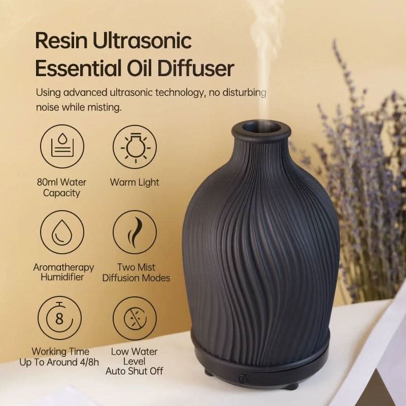 BowLift | Boho Vase Essential Oil Humidifier – Polyresin Ultrasonic Diffuser