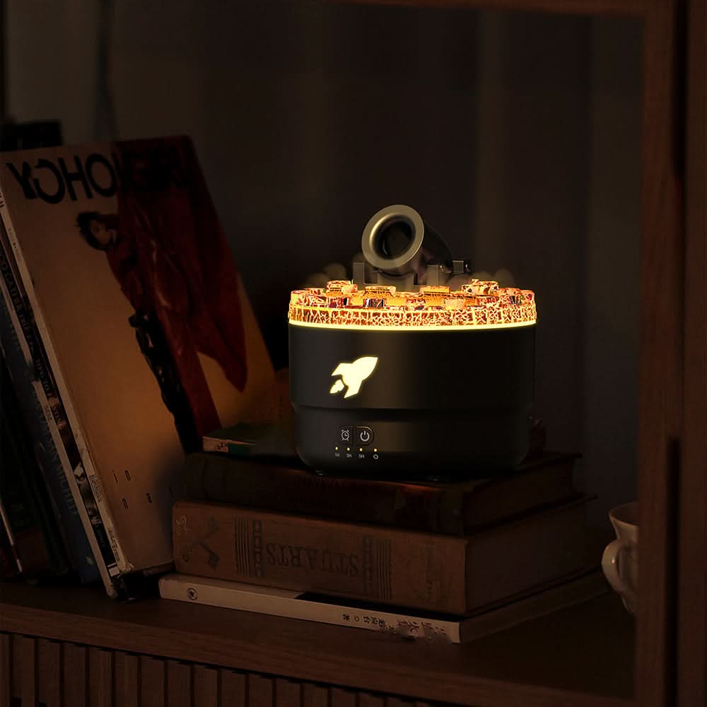 BowLift | Lava Cannon Humidifier Aroma Diffuser with Mist Night Light