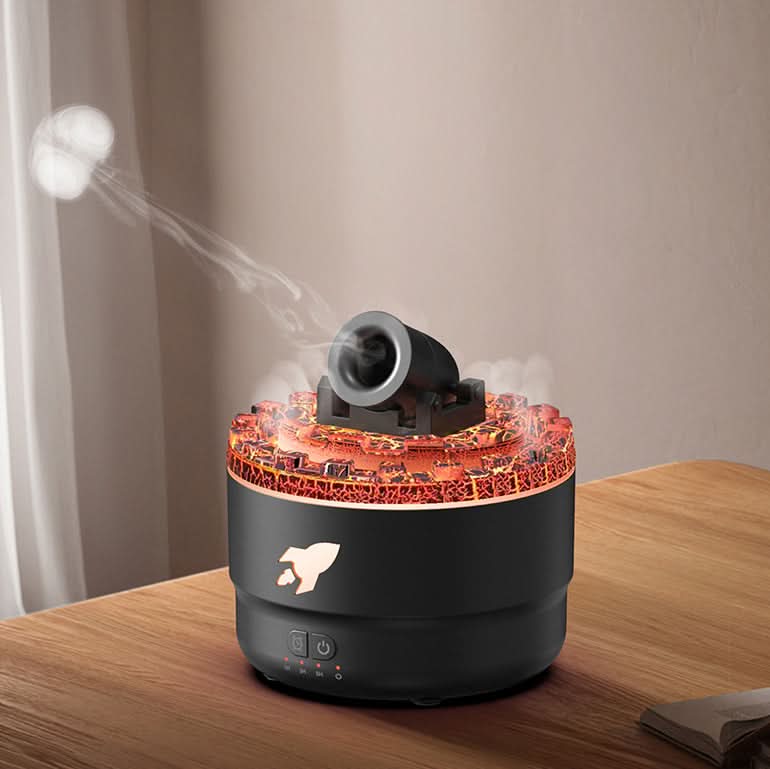BowLift | Lava Cannon Humidifier Aroma Diffuser with Mist Night Light