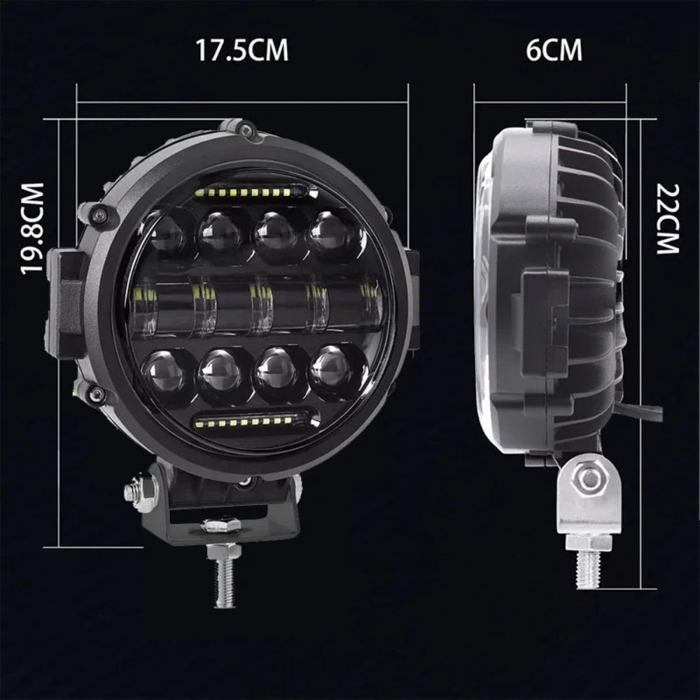 BowLift | High Power LED Driving Light 7" | Long-Range Car & 4x4 Spotlight