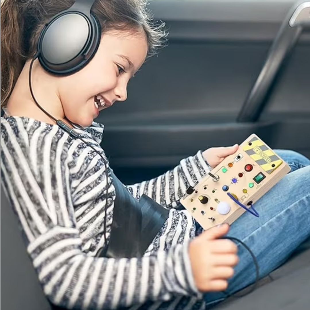 BowLift | DISCOVERY PLAY – Montessori Busy Board for Toddlers to Explore, Learn & Develop Fine Motor Skills