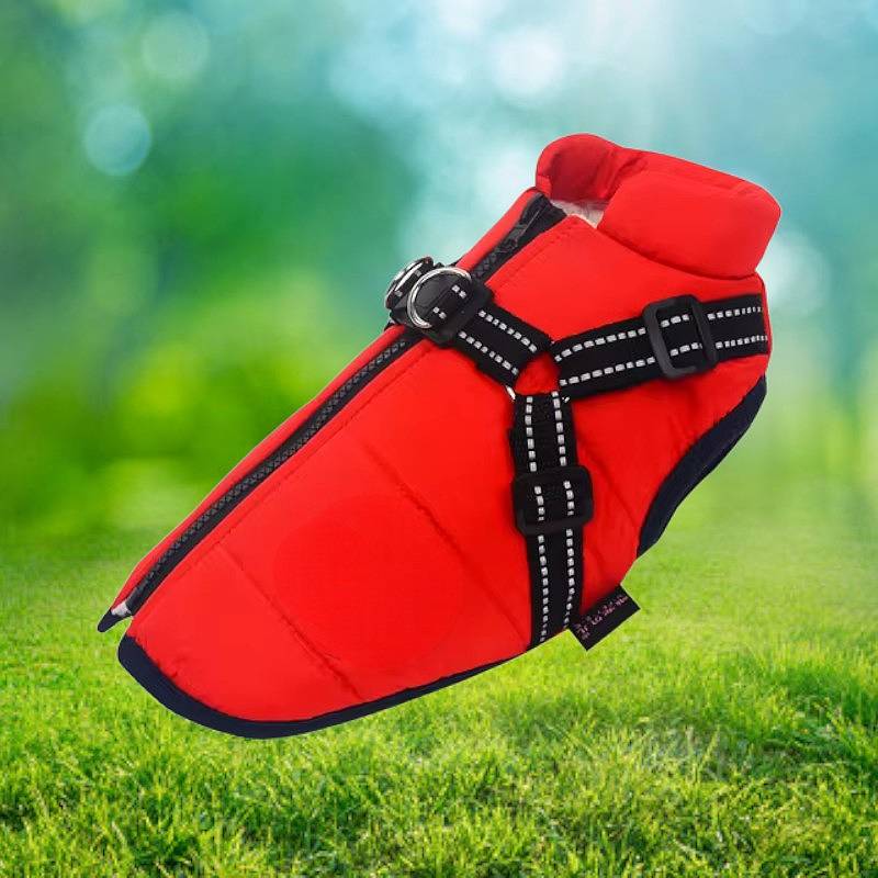BowLift | Waterproof Dog Jacket for Winter with Reflective Built-In Harness