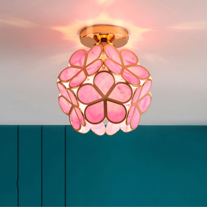 BowLift | Elegant Glass Ceiling Light in Floral Style