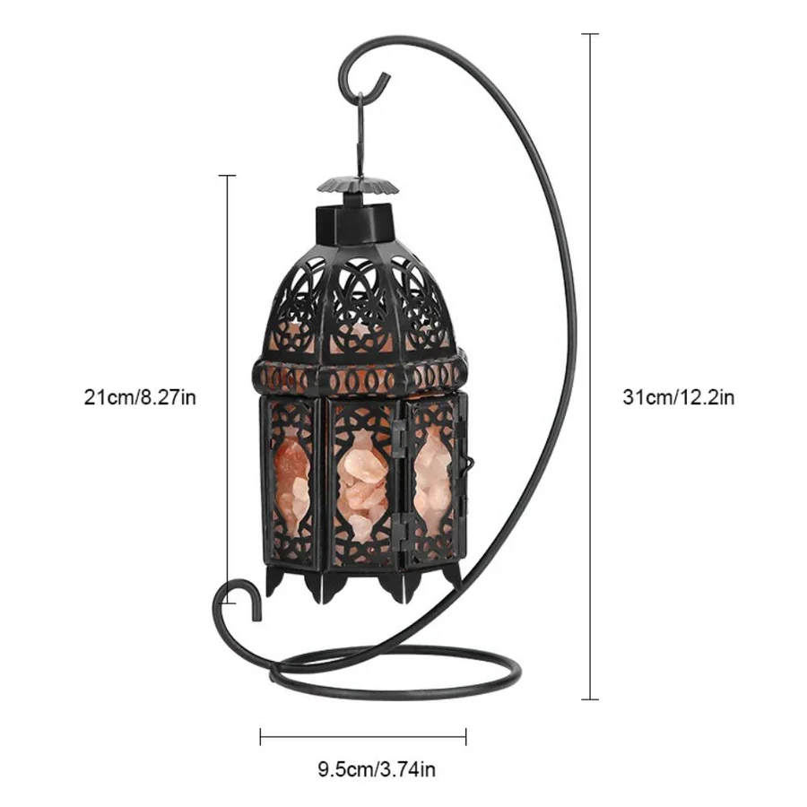 BowLift | Vintage Iron Salt Rock Tabletop Lamp