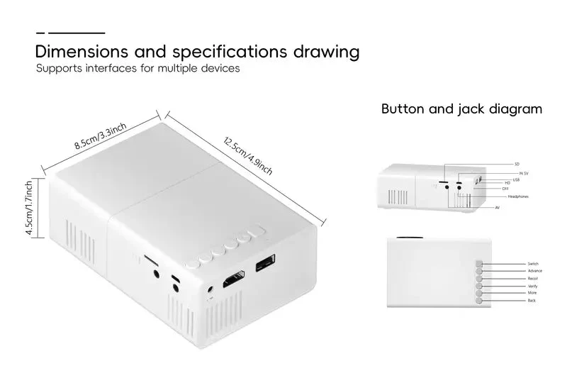 BowLift | HD 720p Fast Focus Portable Projector