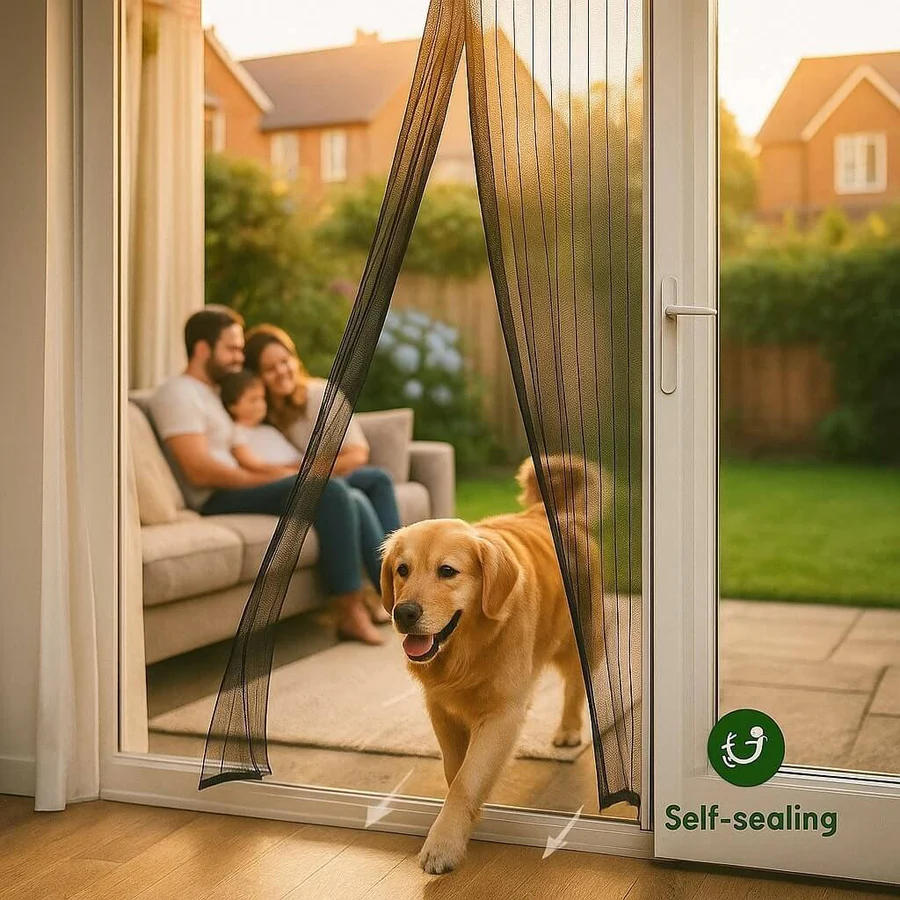 BowLift | Adjustable Magnetic Screen Door for Insect Protection