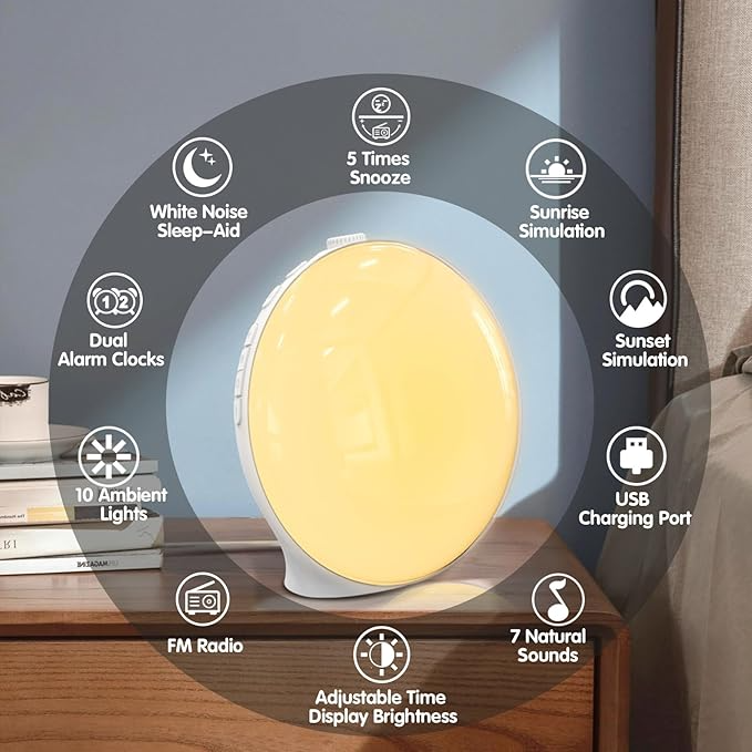 BowLift | Gentle Rise Smart Wake Up Light with Nature Sounds