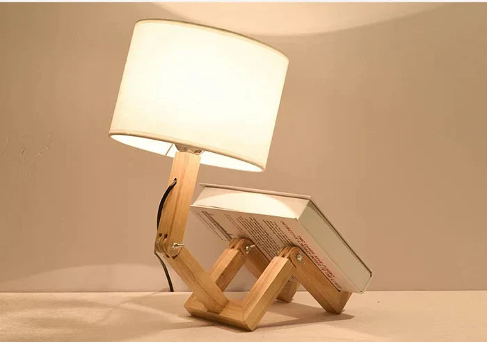 BowLift | Wooden Table Lamp with Book Holder – Modern Design for Your Home