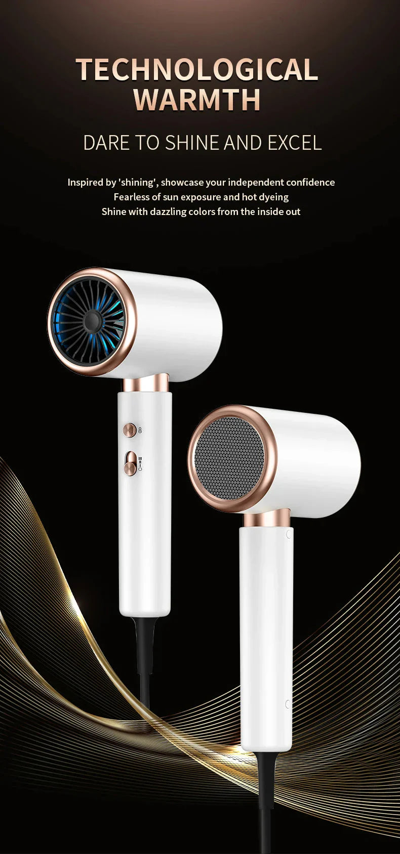 BowLift | High-performance hair dryer 2400W with cold and warm air function - Ion technology