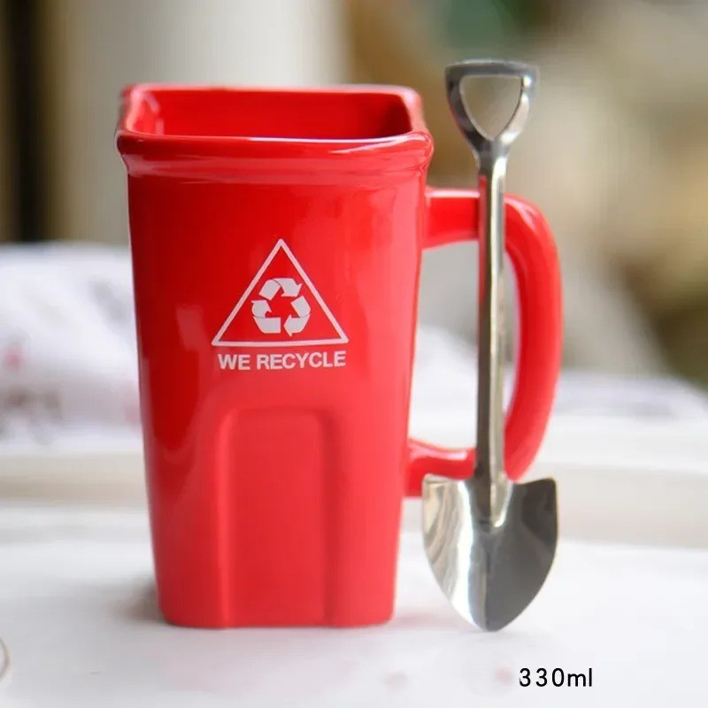 BowLift | Large Trash Can Ceramic Creative Mug