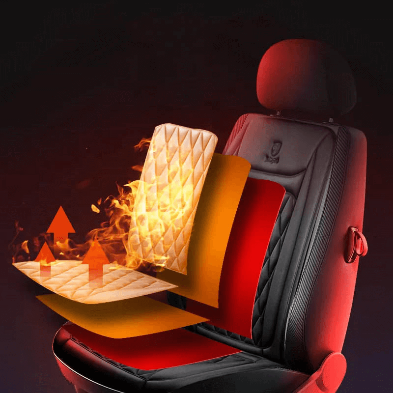 BowLift | Heated Car Seat Cover | 30°C–65°C Digital Temperature Regulation | 12V/24V Dual-Voltage Input | Integrated Overheat Protection Circuitry | Reinforced High-Density Cotton Textile