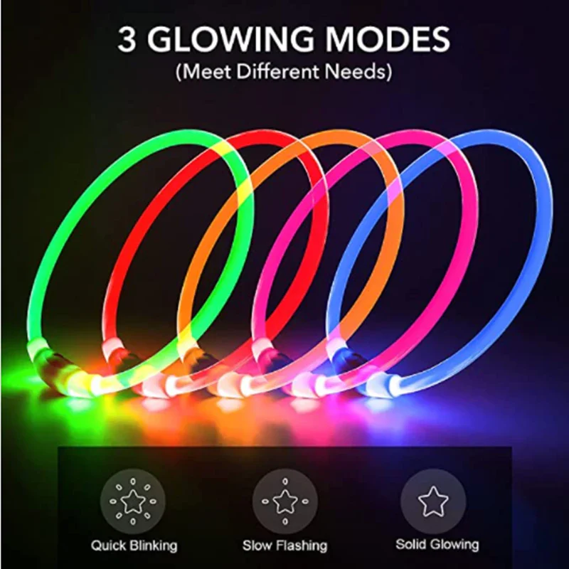 BowLift | Light Up Dog Collar, USB Rechargeable LED Glowing Collar