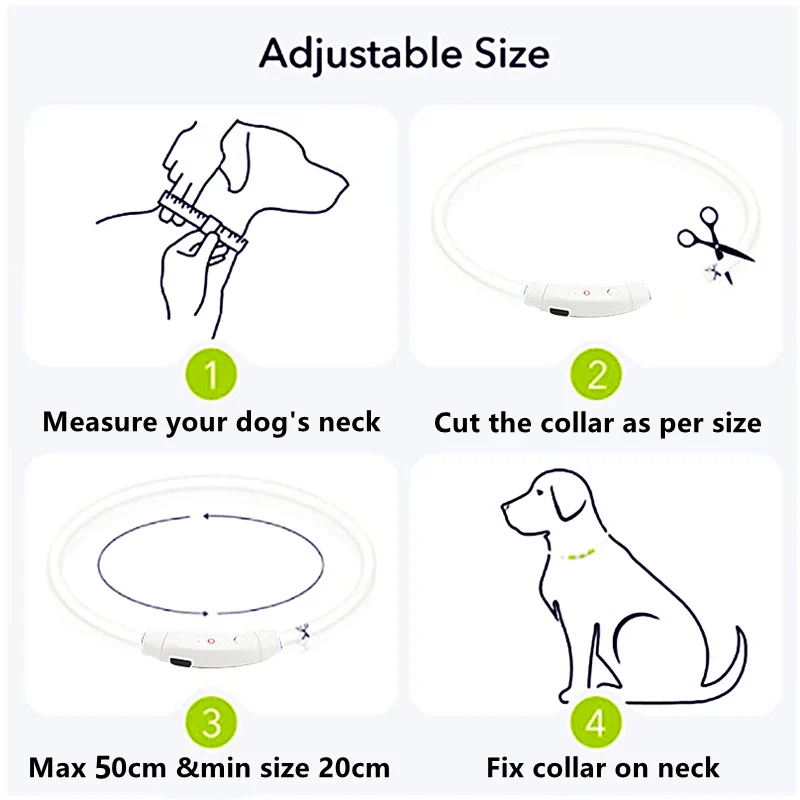 BowLift | Light Up Dog Collar, USB Rechargeable LED Glowing Collar