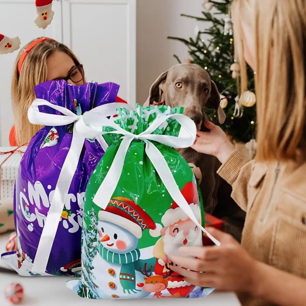 BowLift | Drawstring Reusable Christmas Gift Bags - Gift Packaging Bag Christmas Decorations