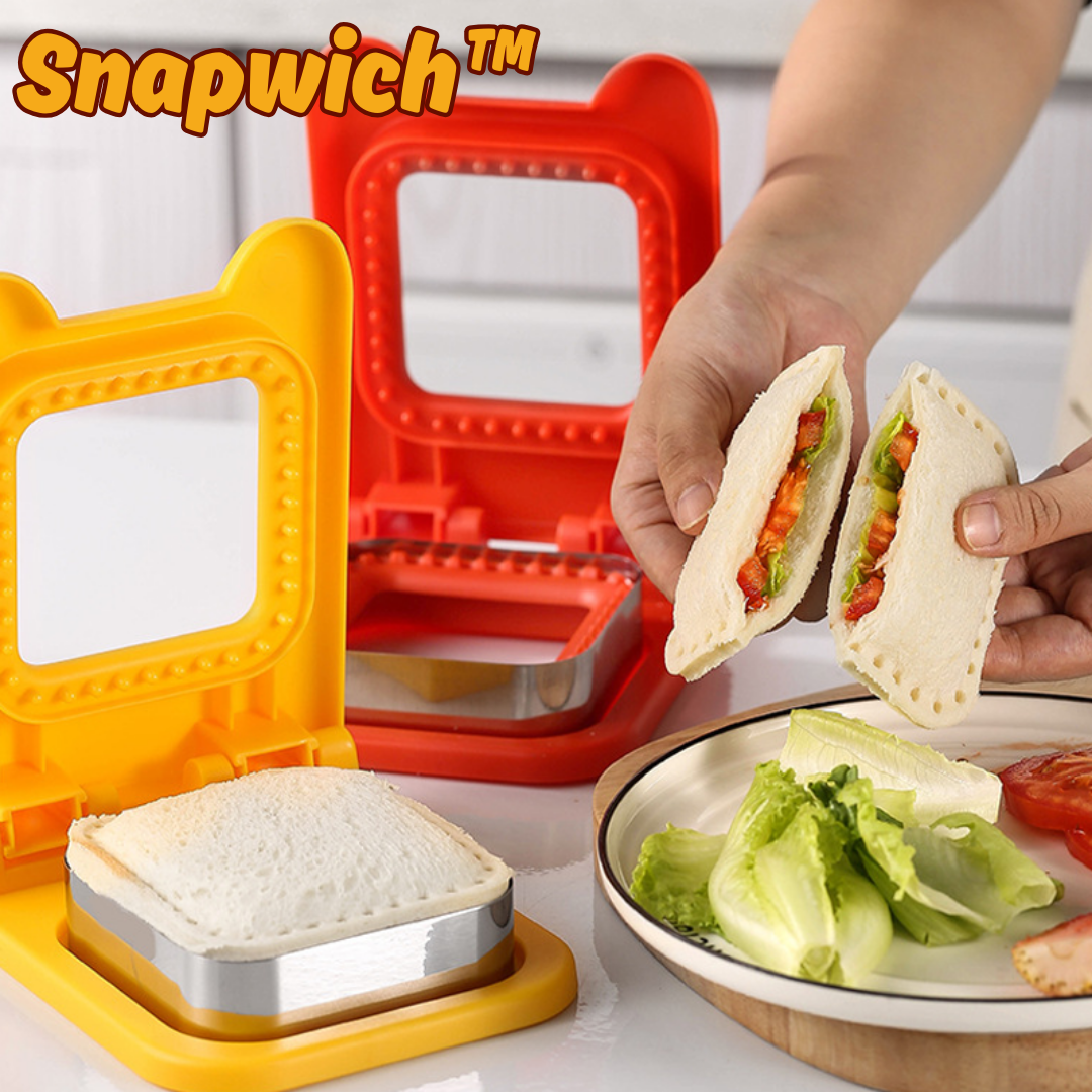 BowLift | Crustless Sandwich Cutter & Sealer | ToastyPress Kitchen Tool | Compact Lunchbox Maker