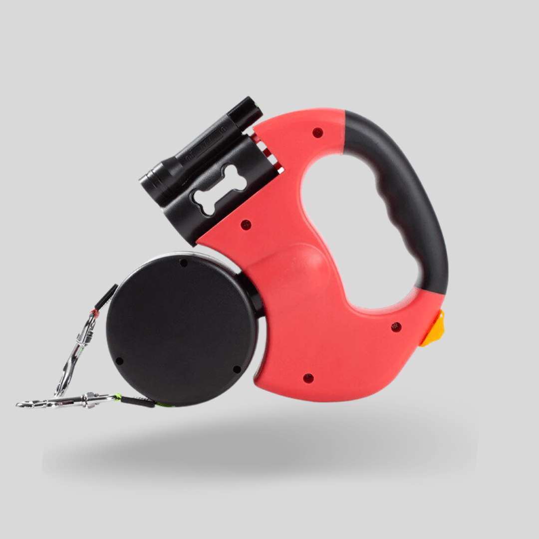 BowLift | DuoLeash Double Dog Leash – Retractable & Knot-free With Flashlight