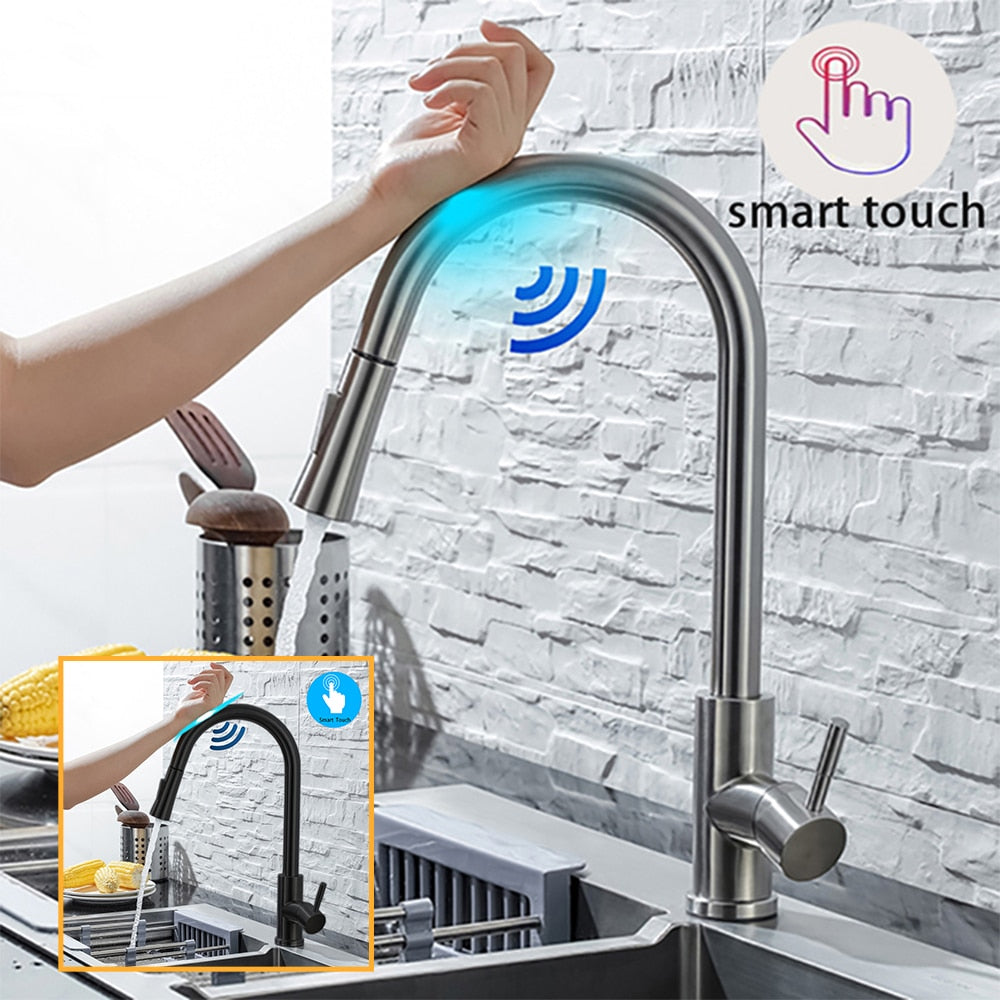 BowLift | Kitchen faucet with pull-out and sensor