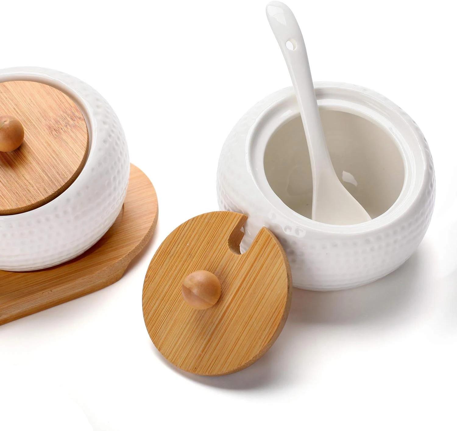 BowLift | Elegant Ceramic Storage Jar Set with Bamboo Tray