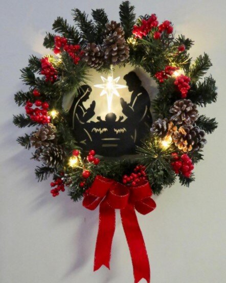BowLift | Europe And The United States Ignite The Nativity Christmas Wreath Decoration