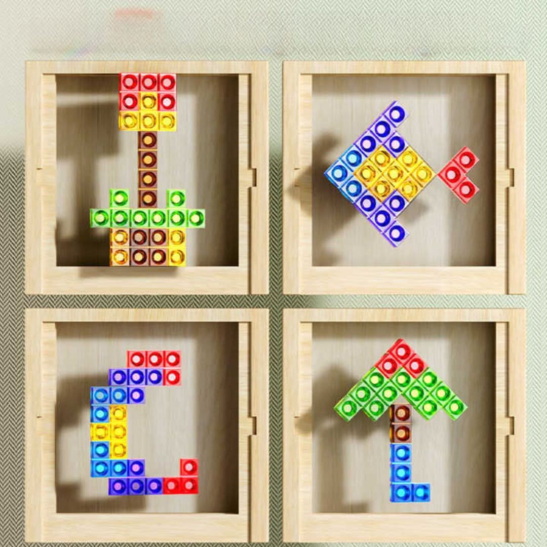 BowLift | Wooden Tetris Puzzle Board Game for Kids and Adults