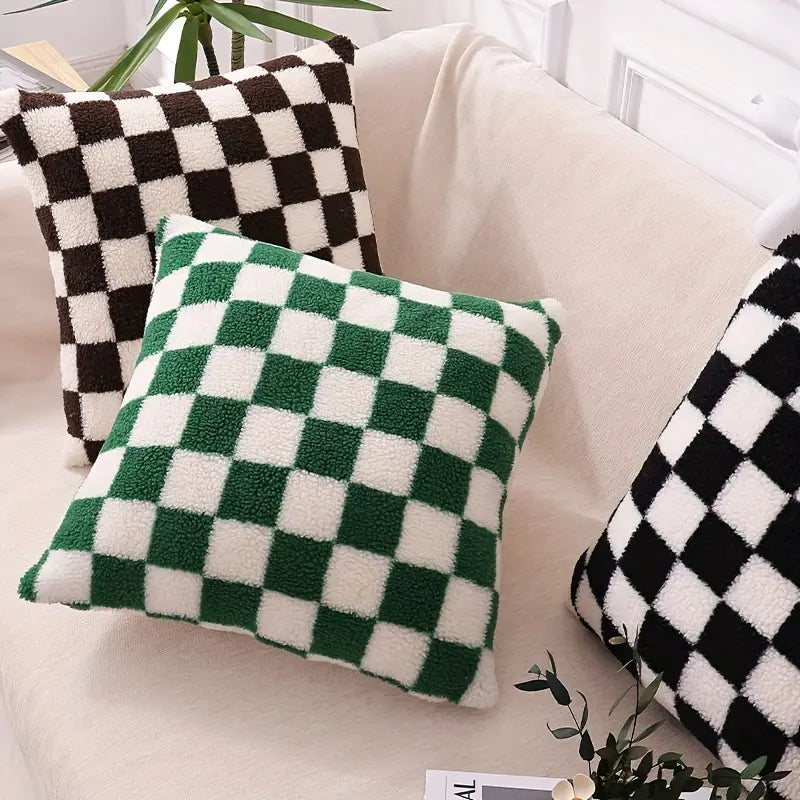 BowLift | Checkerboard Faux Fur Pillowcase