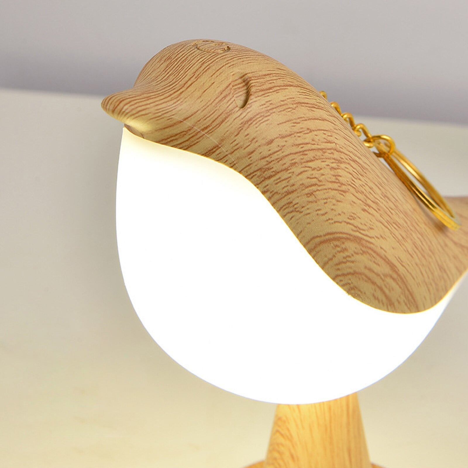 BowLift | Table Lamp with Bird Design in Wood Finish