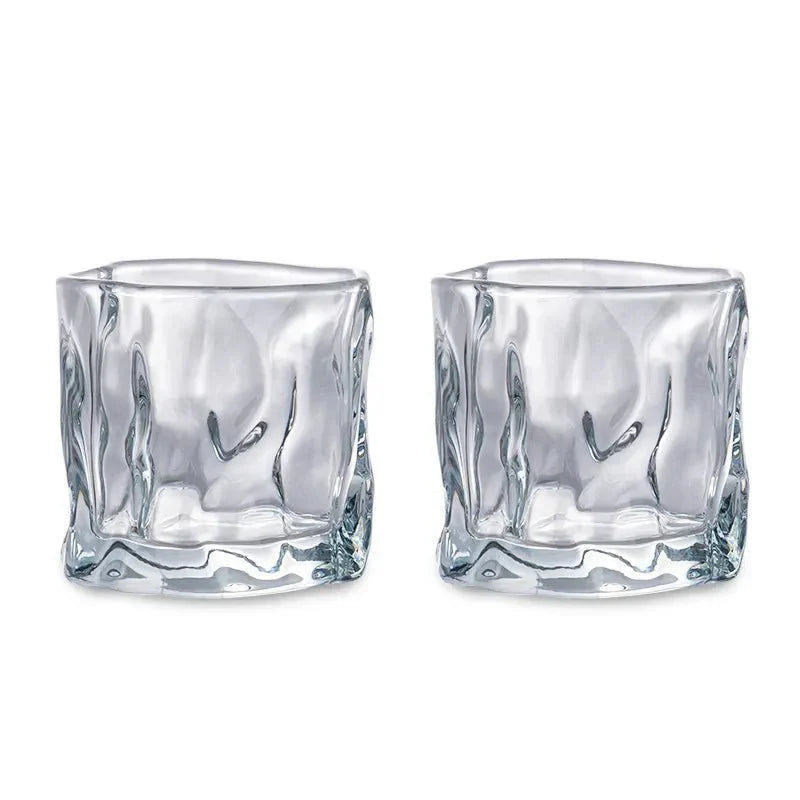 BowLift | Elegant Glacier Ripple Whisky Glass