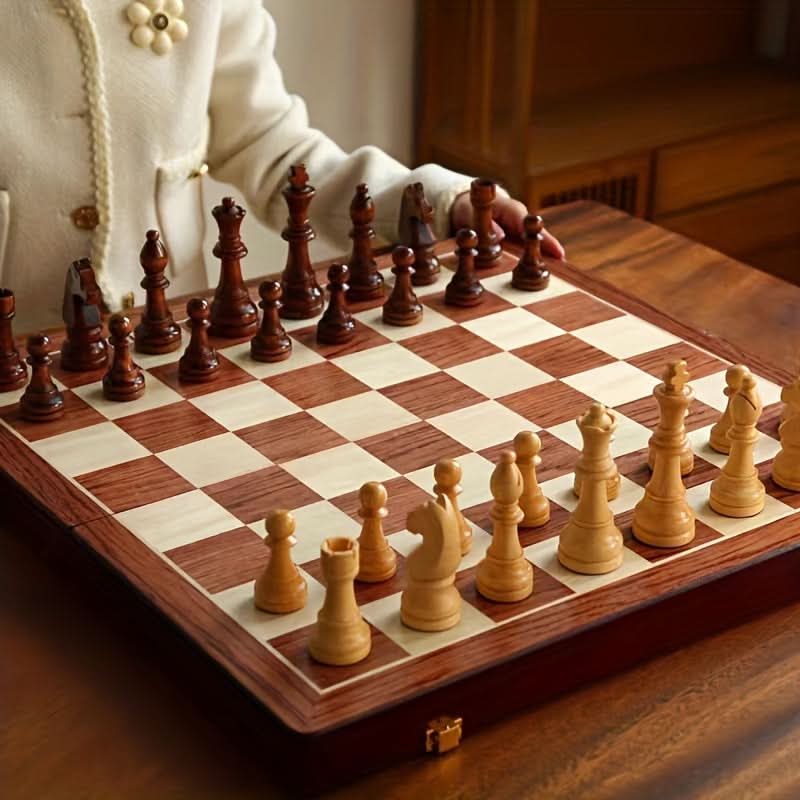BowLift | Handcrafted Wooden Chess Set with Extra Pieces