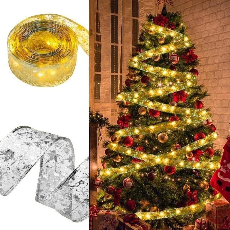 BowLift | Enchanting Ribbon Fairy Lights – Christmas Tree Ornaments & Home Décor for a Magical New Year’s Celebration!