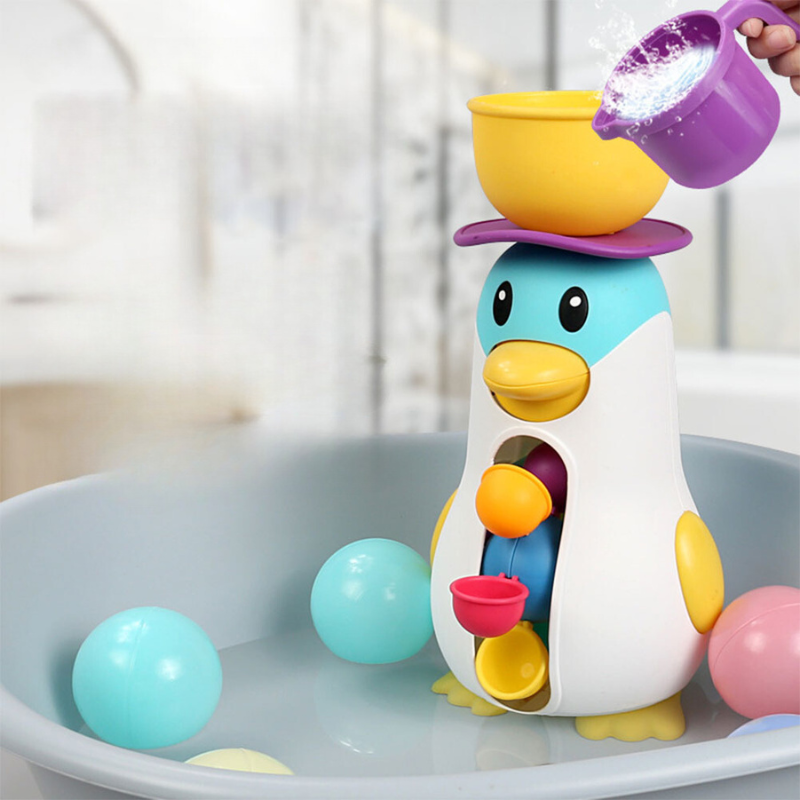 BowLift | Bath Toy Penguin Waterfall Activity Station