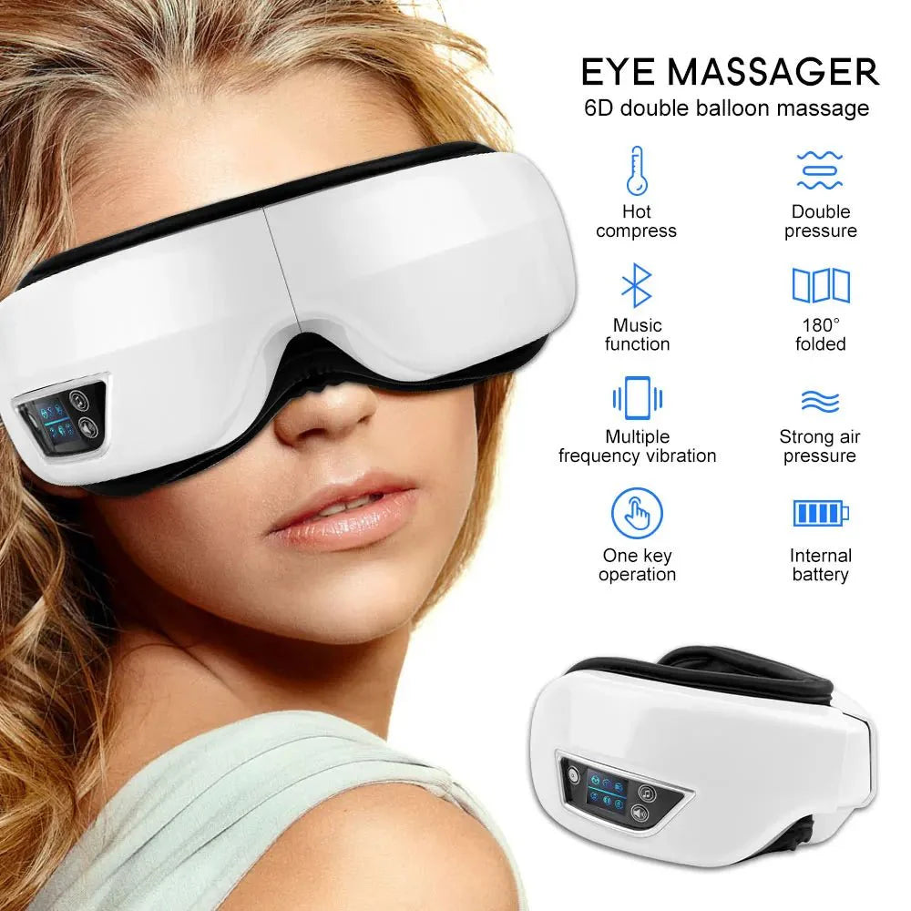 BowLift | Eyeglow Smart 6D – Eye Massager with Heat, Vibration & Bluetooth for Screen-Weary Eyes