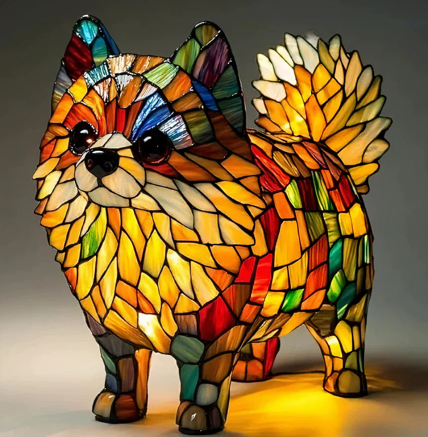 BowLift | GlowPaw Dog Tribute Lamp – Handmade Acrylic Night Light for Dog Lovers (USB Powered)