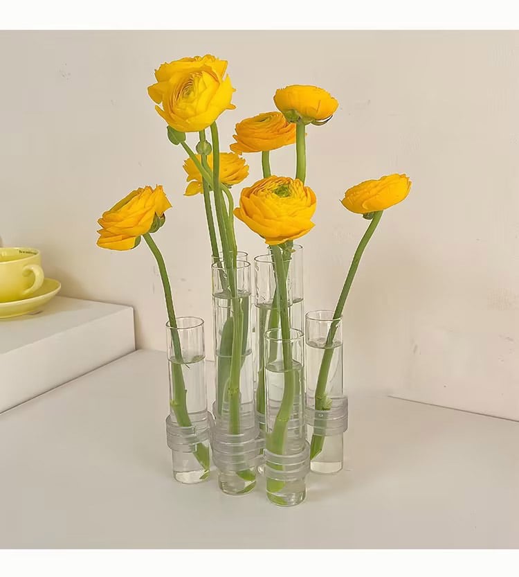 BowLift | Flexible Flower Vases with Hinges | Modern Glass Tube Vase