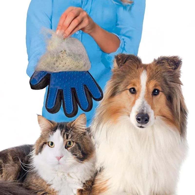 BowLift | Cat grooming glove for cats wool glove Pet Hair Deshedding Brush Comb Glove For Pet Dog Cleaning Massage Glove For Animal Sale