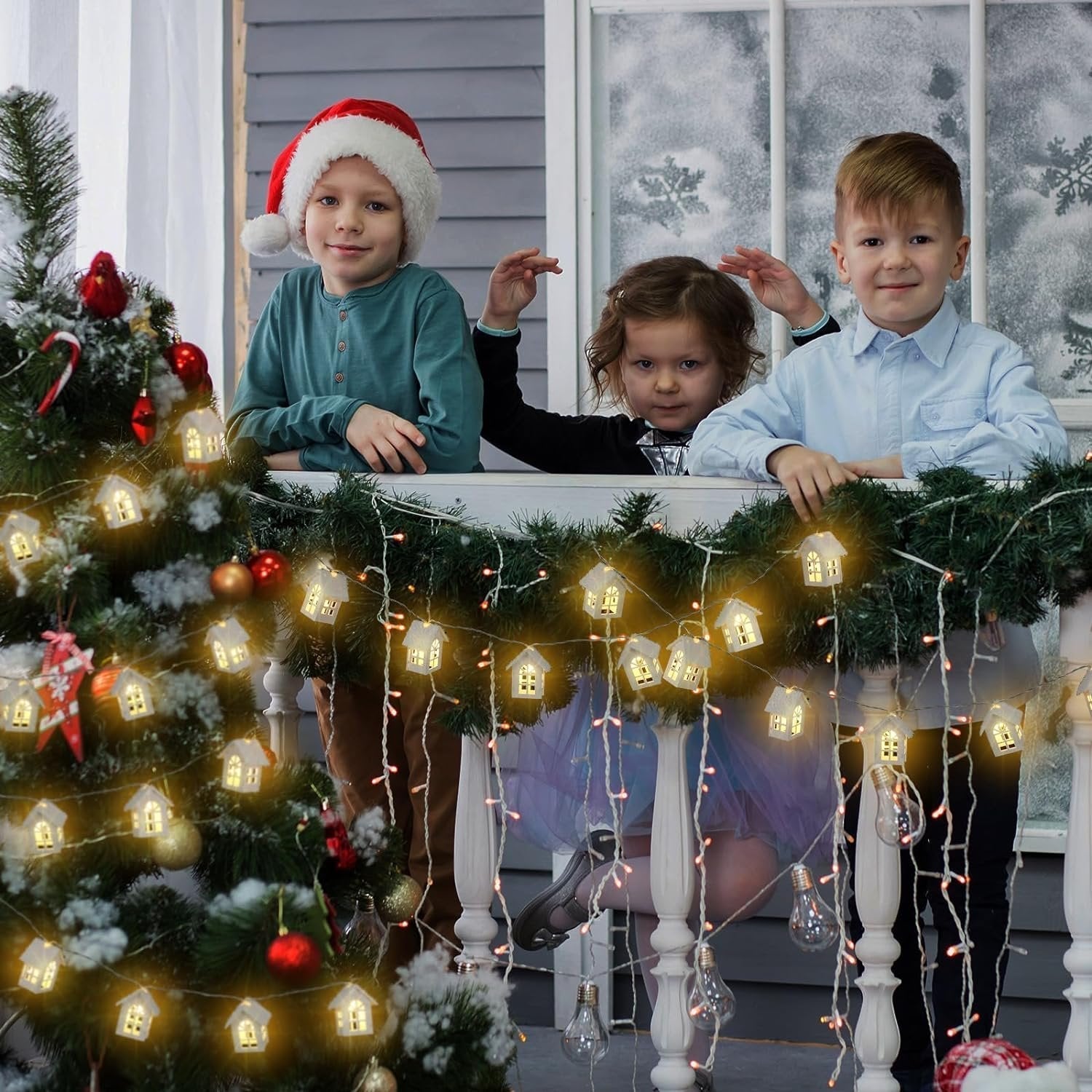 BowLift | Fairy Wood House Lights - Christmas Village Houses String Lights