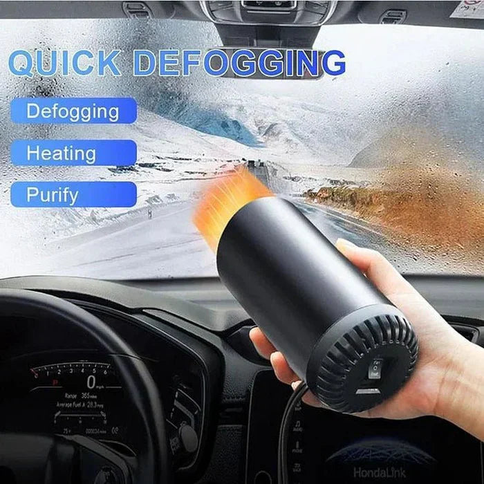 BowLift | CupHeat 12V Car Heater & Defroster – Compact 360° Hot Air Fan