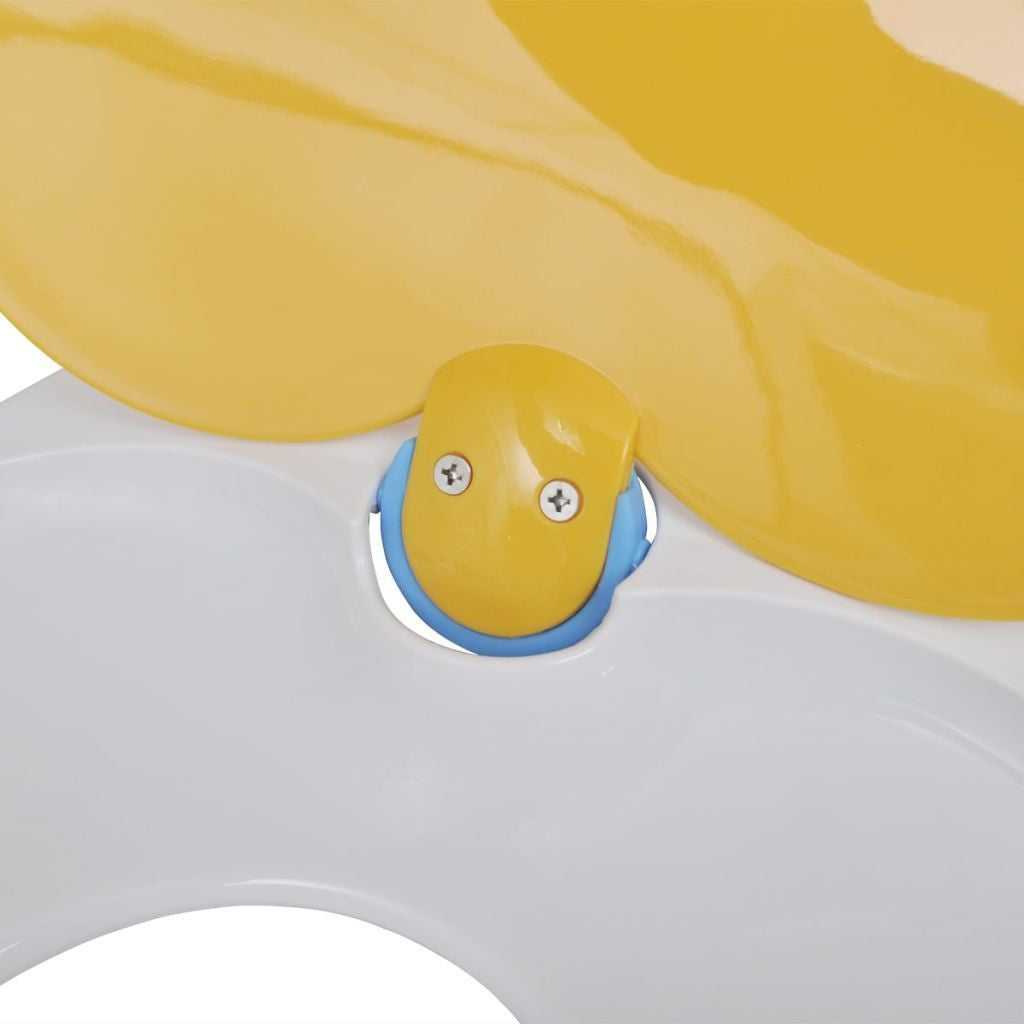 BowLift | White & Yellow Soft Close Toilet Seat for Adults/Children