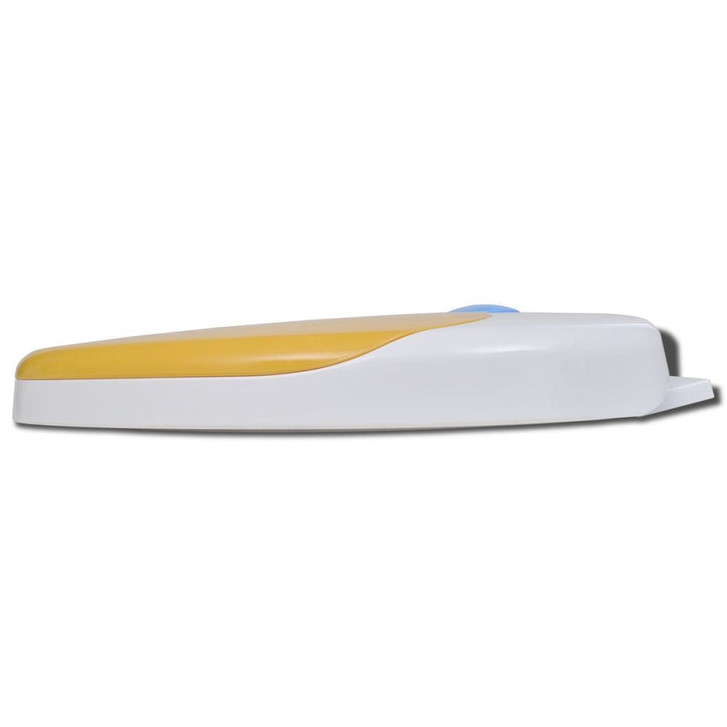 BowLift | White & Yellow Soft Close Toilet Seat for Adults/Children